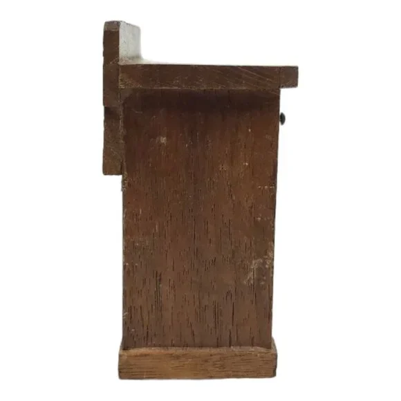 Wooden Dollhouse Desk 3.25" L x 3" T x 1.5" D Vintage 50s 2 Knob Pull Out Drawer - Picture 5 of 15